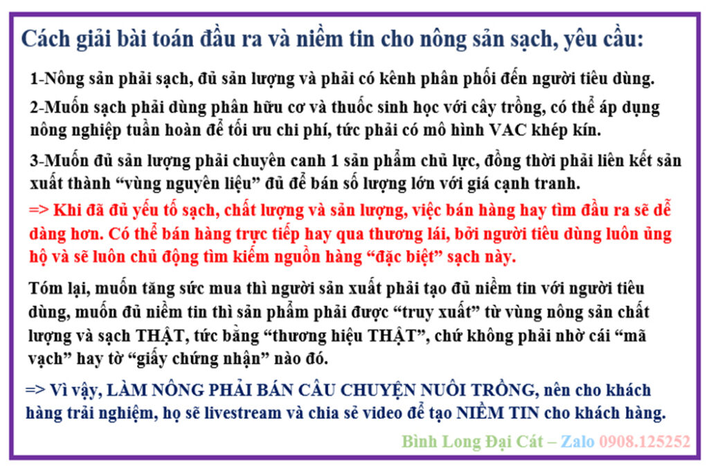 Đầu ra cho nông sản